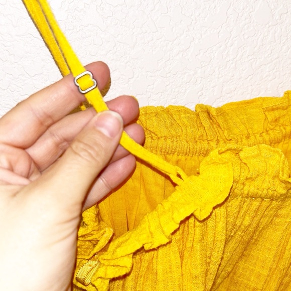 APIECE APART Pina Maxi Trapeze Organic Cotton Tent Dress in MIMOSA SZ: X-Small - Picture 10 of 13